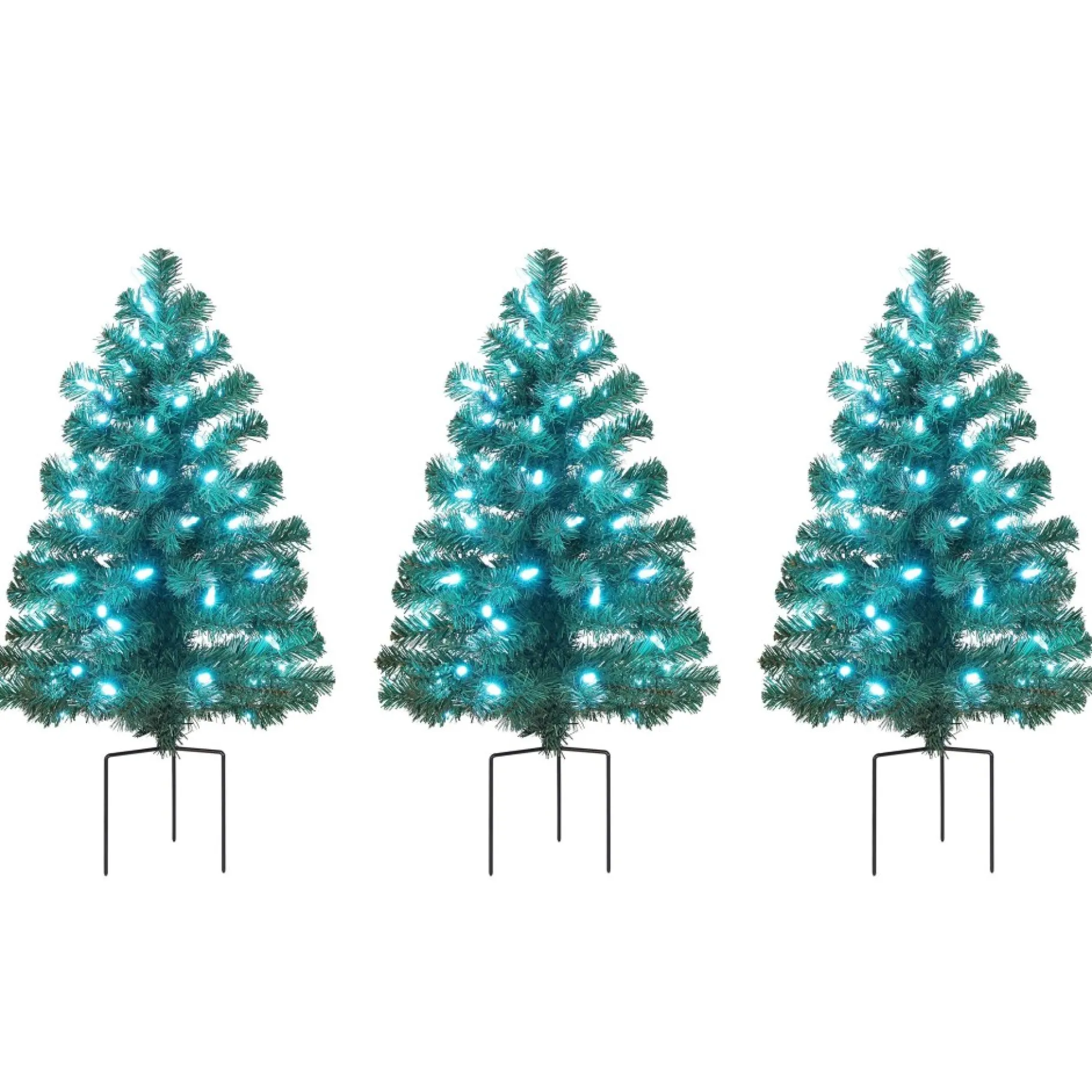 New Alexa Enabled Pathway Christmas Trees - Rgb Bulbs Pathway