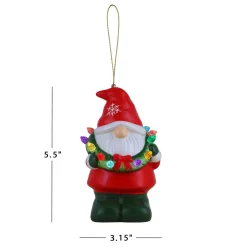 Best Mini Nostalgic Ceramic Figure - Gnome With Wreath Ornaments