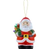 Outlet Mini Nostalgic Ceramic Figure - White Santa Ornaments