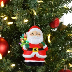 Outlet Mini Nostalgic Ceramic Figure - White Santa Ornaments