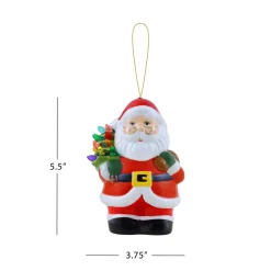 Outlet Mini Nostalgic Ceramic Figure - White Santa Ornaments