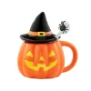 Store Mr. Halloween Lidded Jack-O-Lantern Mug With Spoon Mugs
