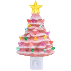 Discount Nostalgic Ceramic Tree Nightlight - Pink Night Lights