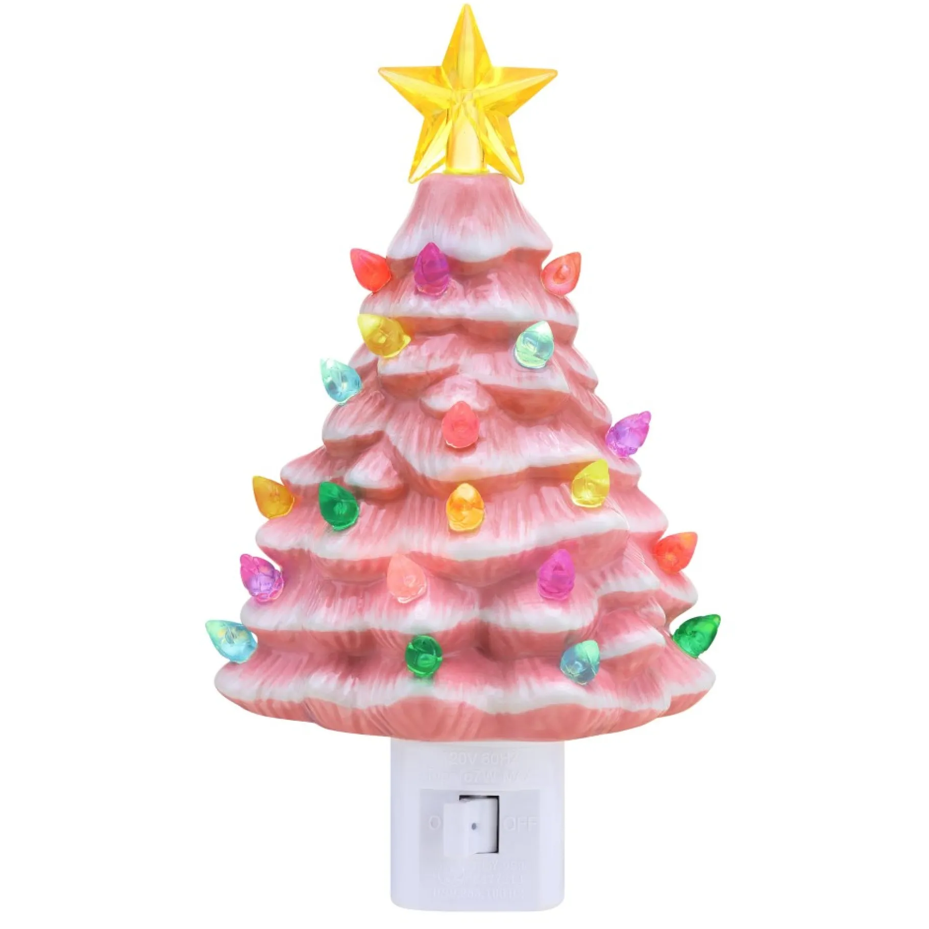 Discount Nostalgic Ceramic Tree Nightlight - Pink Night Lights