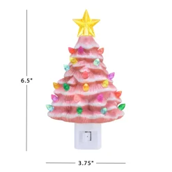 Discount Nostalgic Ceramic Tree Nightlight - Pink Night Lights