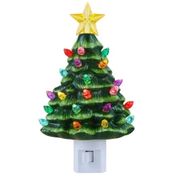 Clearance Nostalgic Ceramic Tree Nightlight - Green Night Lights