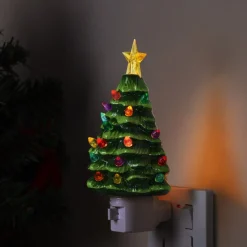 Clearance Nostalgic Ceramic Tree Nightlight - Green Night Lights