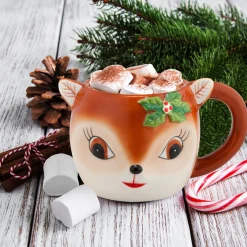 Store 16Oz Nostalgic Ceramic Reindeer Mug Mugs