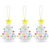 Best Set Of 3 Nostalgic Ceramic Tree Ornaments - White Ornaments